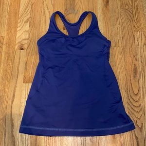 Dusty purple lulu tank top with built in bra